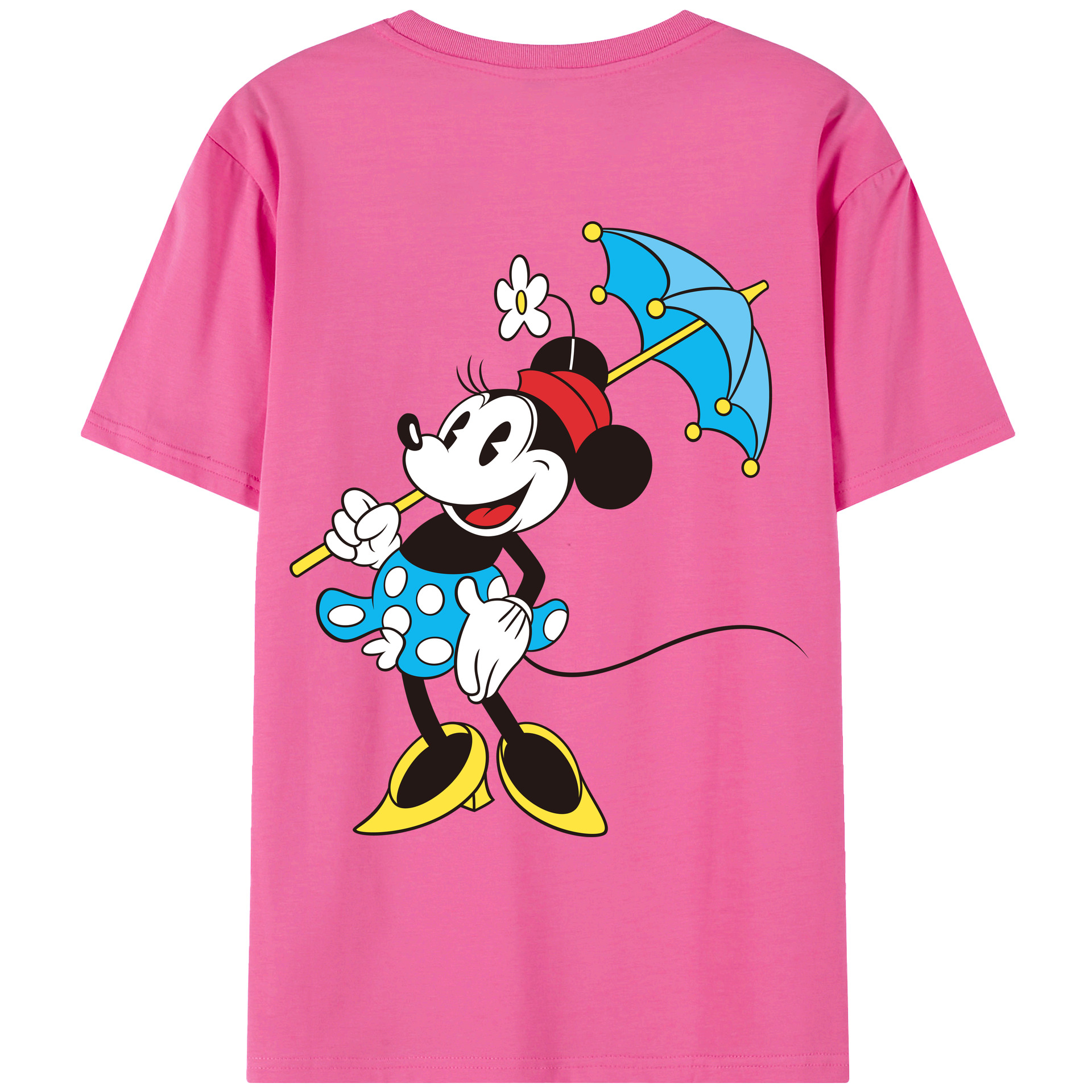 （画像用） ミッキーマウス Mickey Mouse レディース半袖Tシャツ(バックプリント)